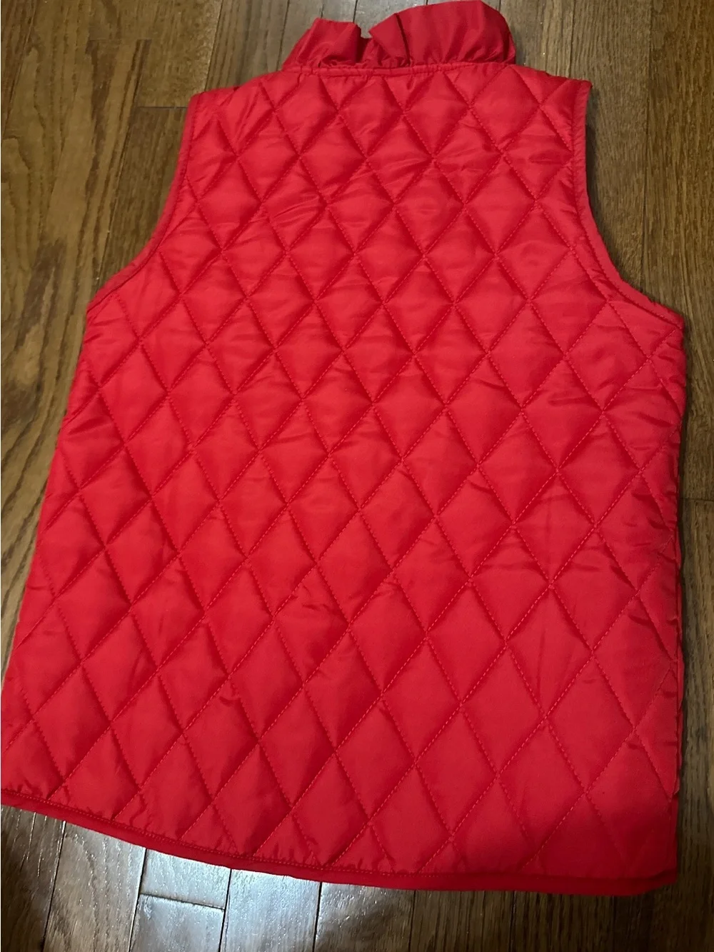 Crown & Ivy Kids Quilted Red Vest with Gold Buttons NWT- Size Large